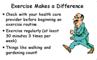 Sample wallet card on hepatitis C and exercise