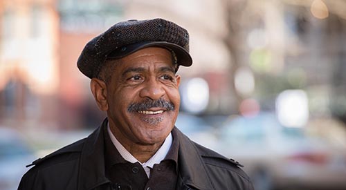I'm free of hepatitis C man with mustache