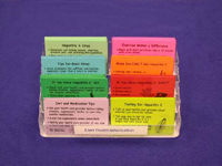 Photo of wallet cards in display case
