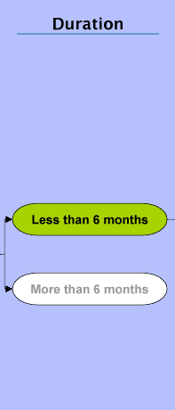 The Duration stage with Less than 6 months highlighted