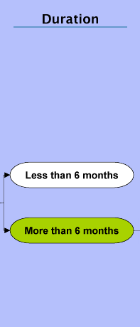 The Duration stage with More than 6 months highlighted